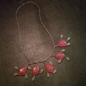 ☀️🌞Gold Tone Orange & Pink Necklace☀️🌞